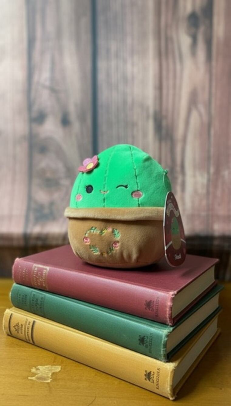 NWT Squishmallows Shadi Cactus Plush w/ Tag Valentine Hearts